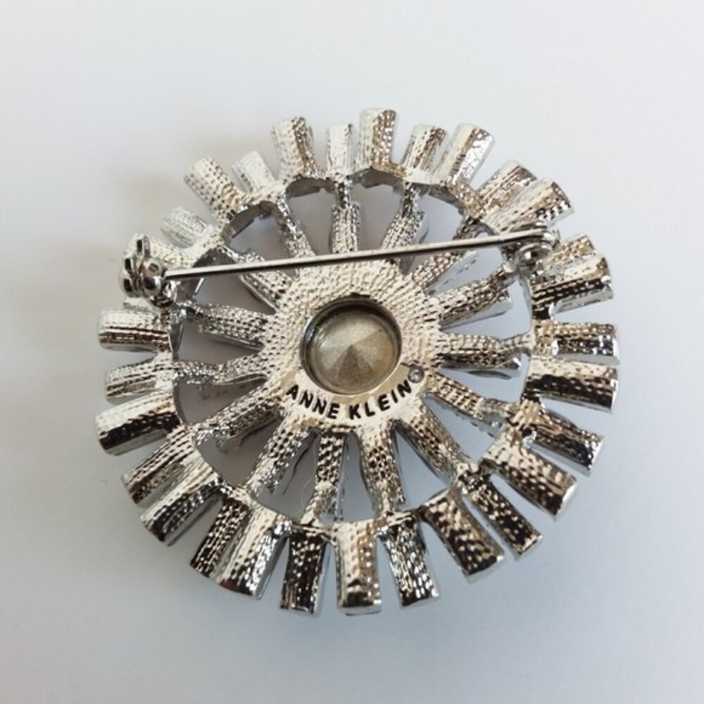 Anne Klein Purple Rhinestone Brooch - Picture 4 of 8